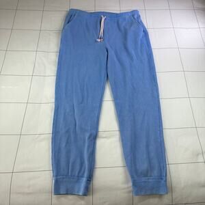Sundry Pants Womens Large Blue Sunnyside Waffle Knit Jogger Lounge Athleisure